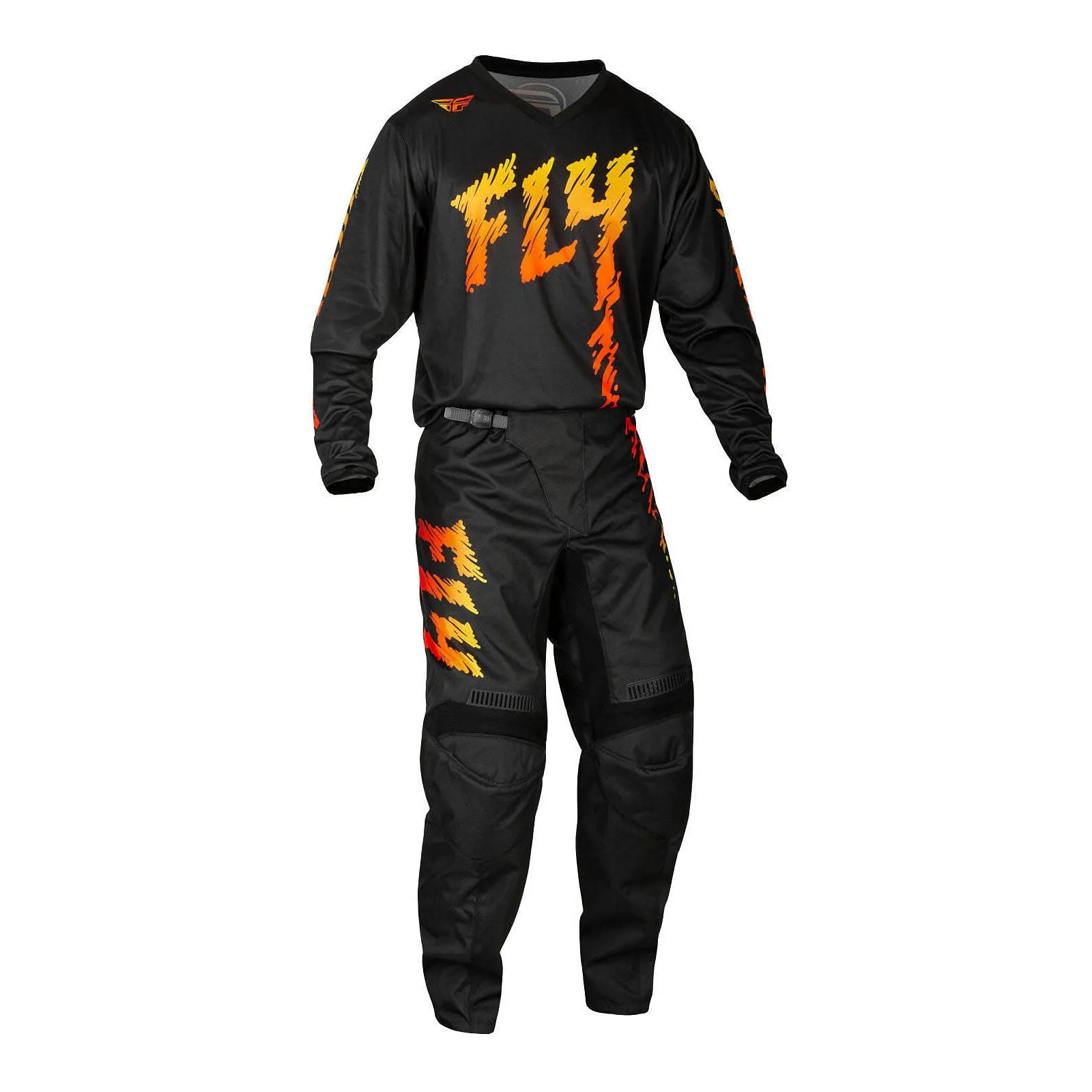 Fly Racing 2024 Youth F-16 Pants - Black / Yellow / Orange