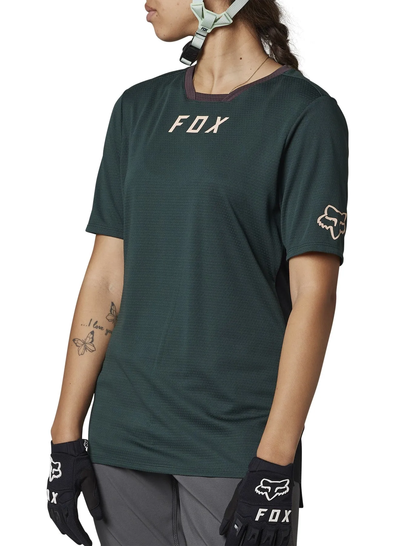 Fox Defend Womens Ss Jersey Emerald