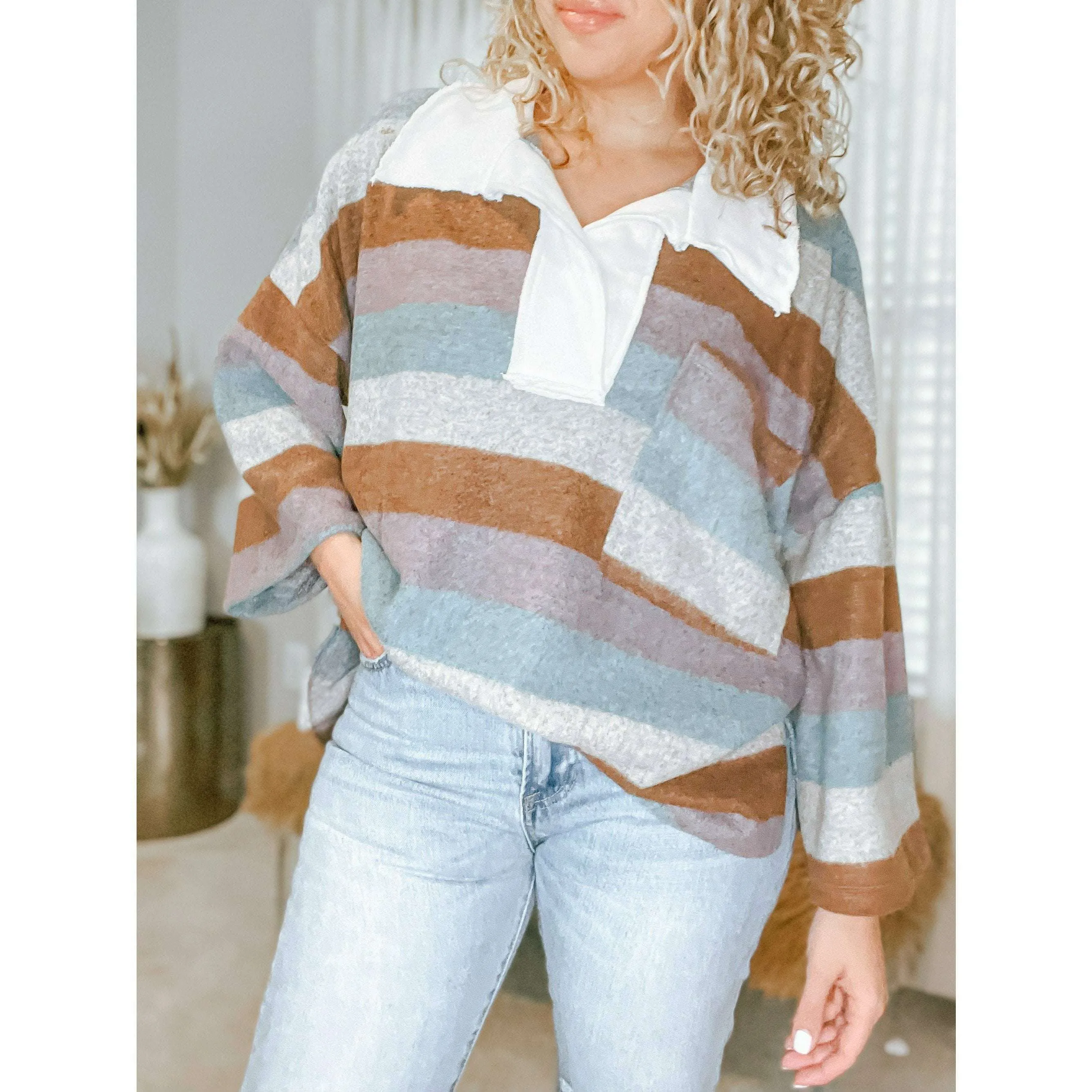 Francesca Collared Pullover