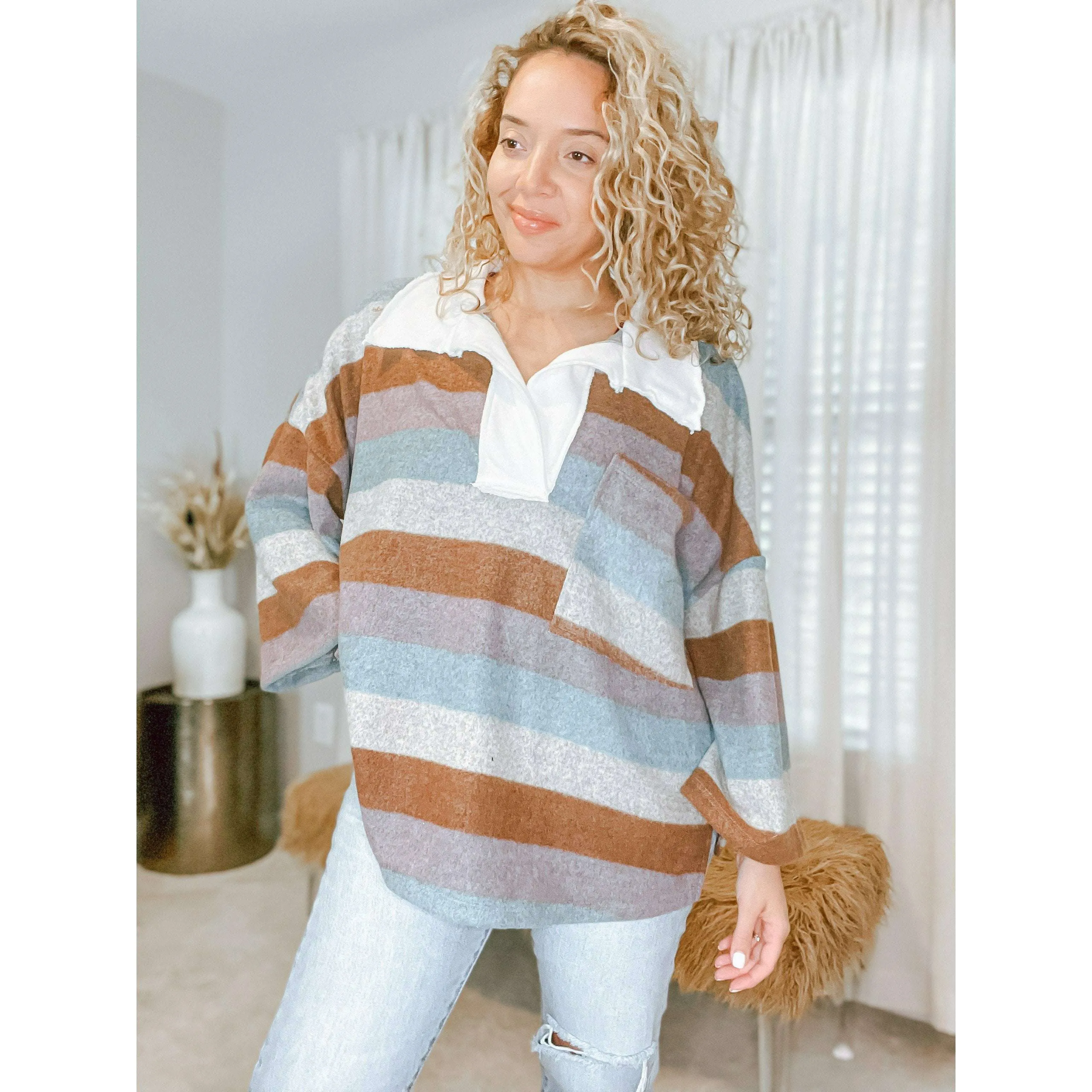 Francesca Collared Pullover