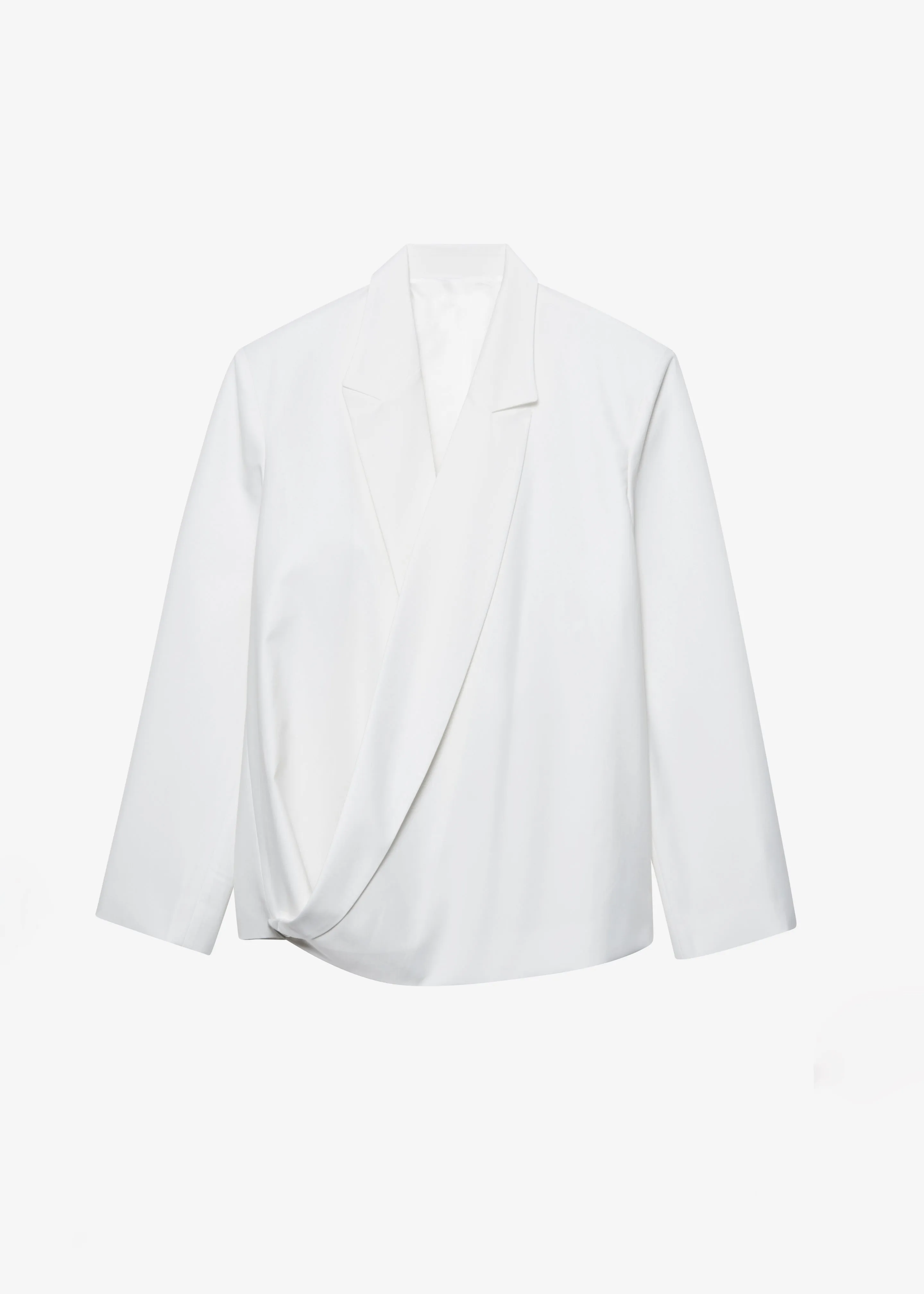 Geneva Wrap Blazer - White