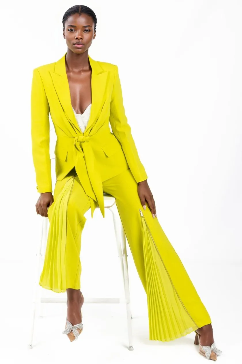 Georgina Green Pleated Blazer