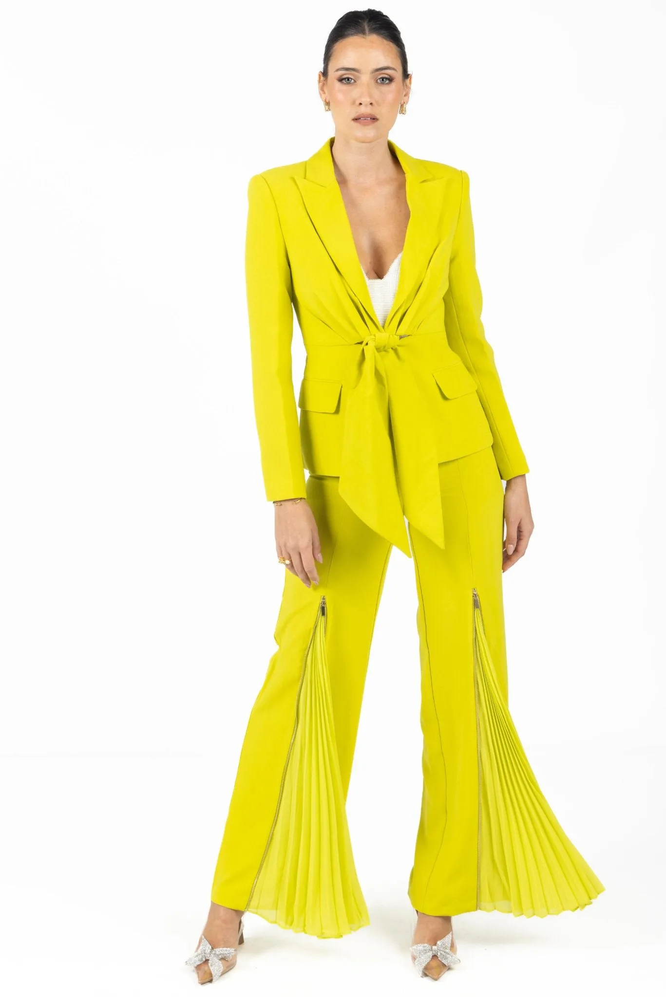 Georgina Green Pleated Blazer