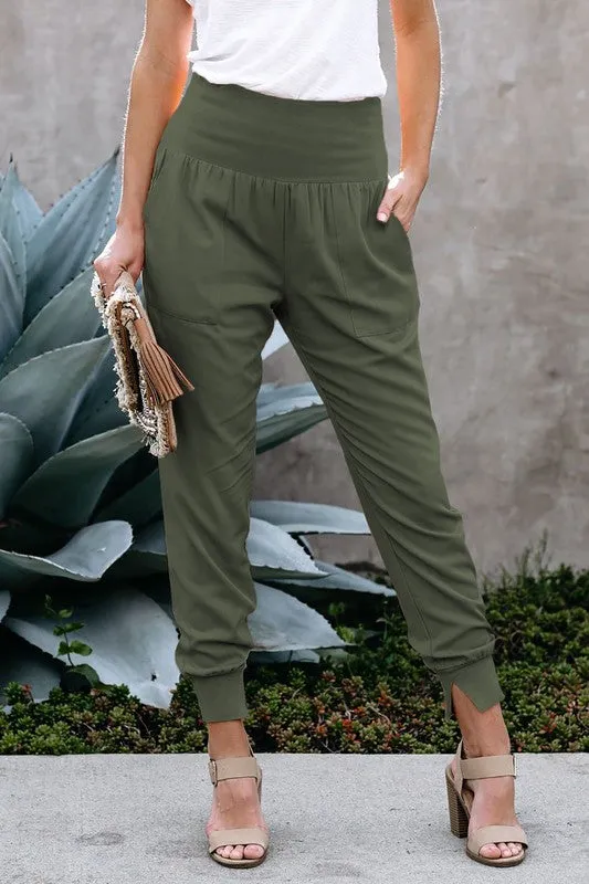 Get To It Joggers, Olive FINAL SALE!