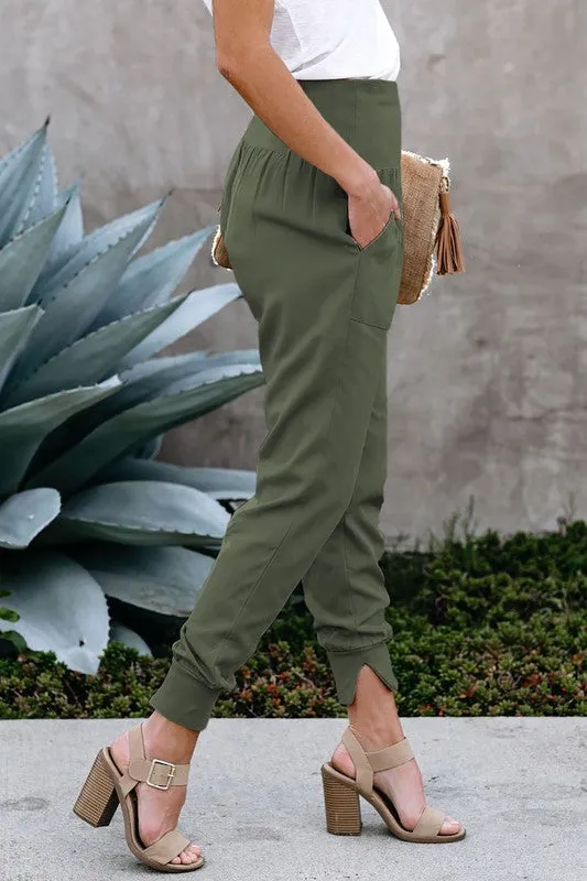 Get To It Joggers, Olive FINAL SALE!
