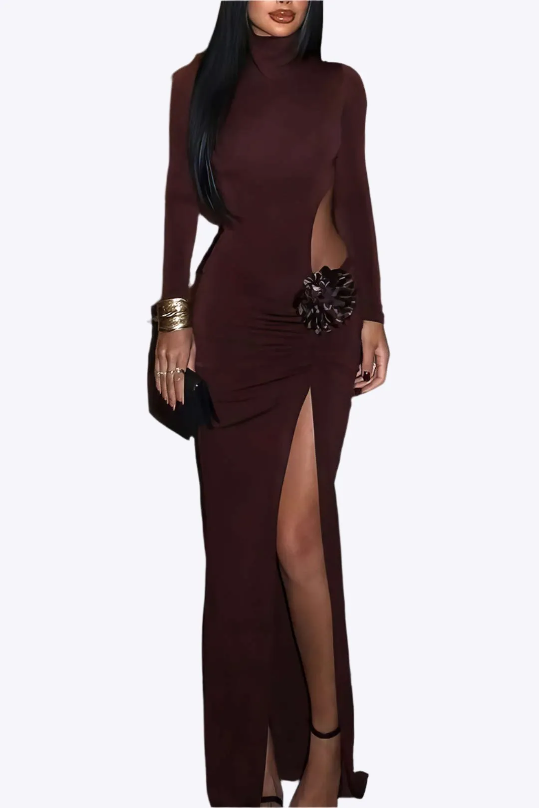 Gina - Stunning Floral Design Woman's Maxi Dress