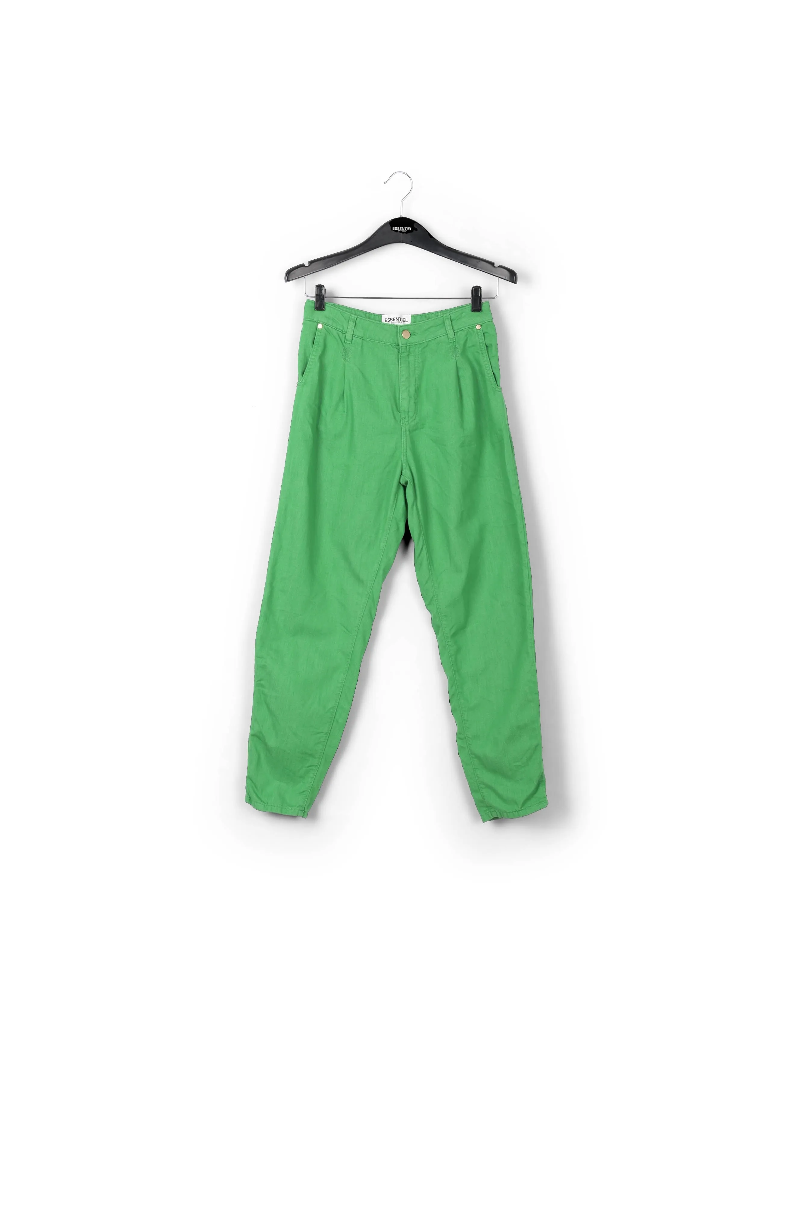 Green loose-fit denim pants