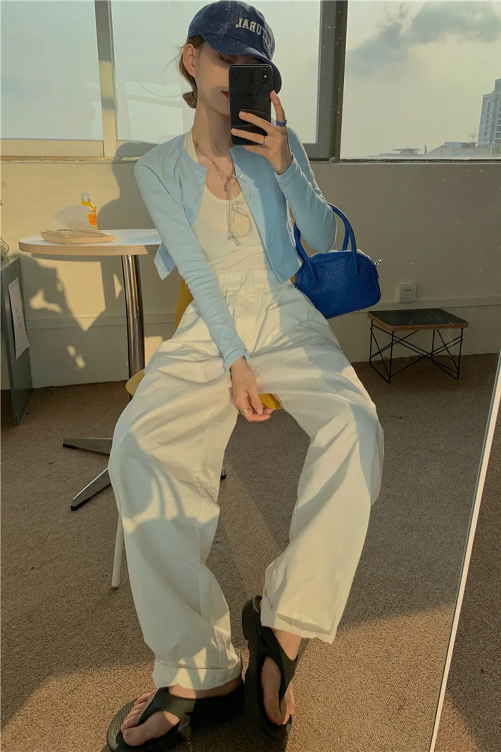 High Elastic Waist Wide Leg Loose Pants