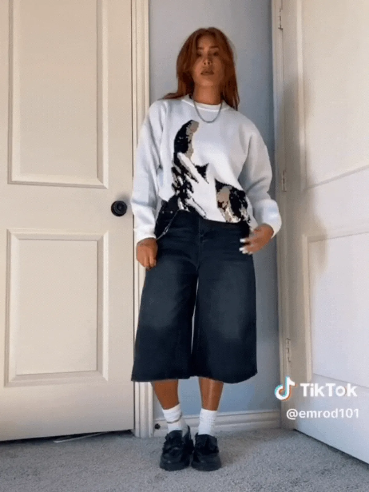 HIGH WAIST BAGGY JORTS