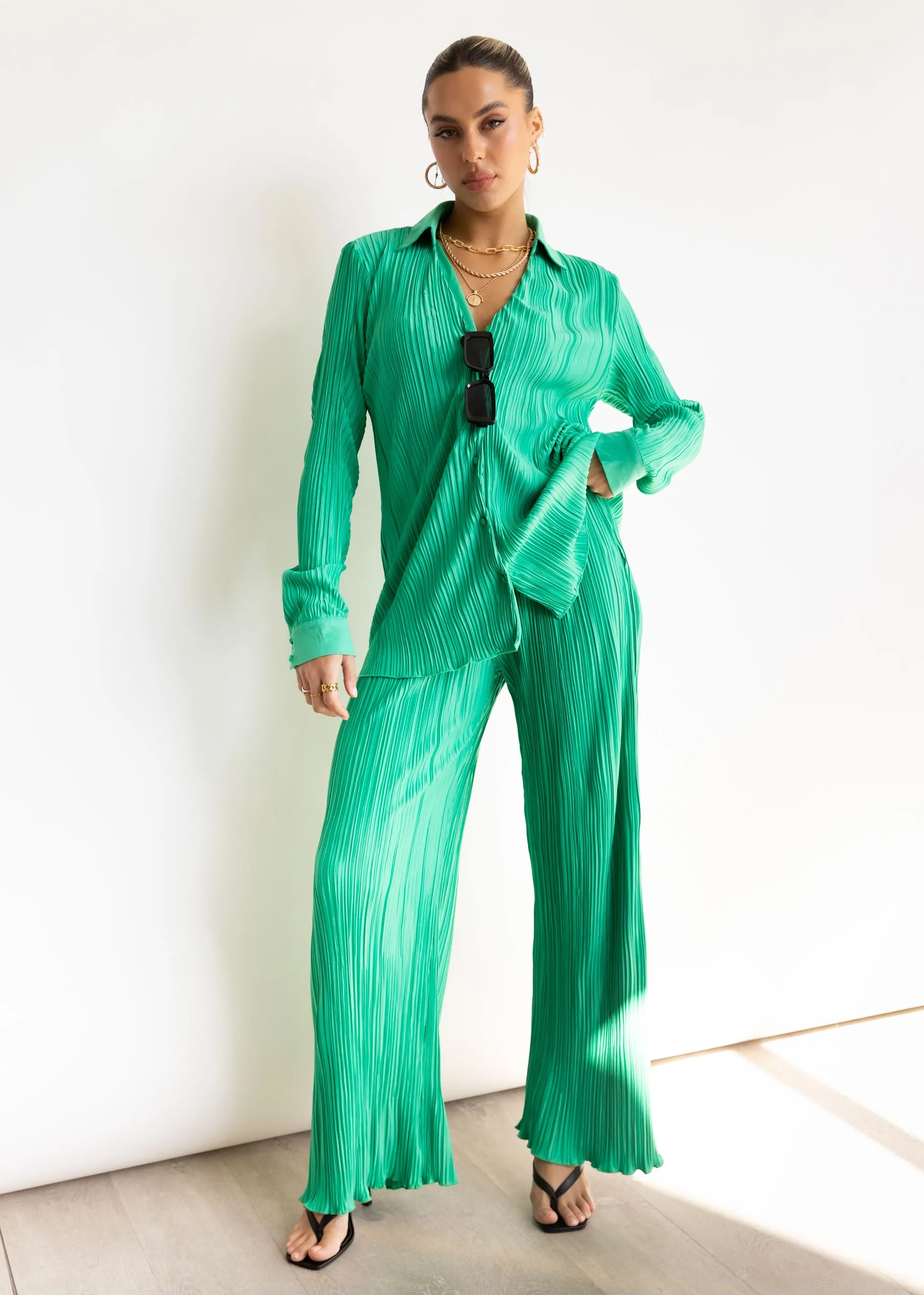 Hollins Shirt - Jade Green