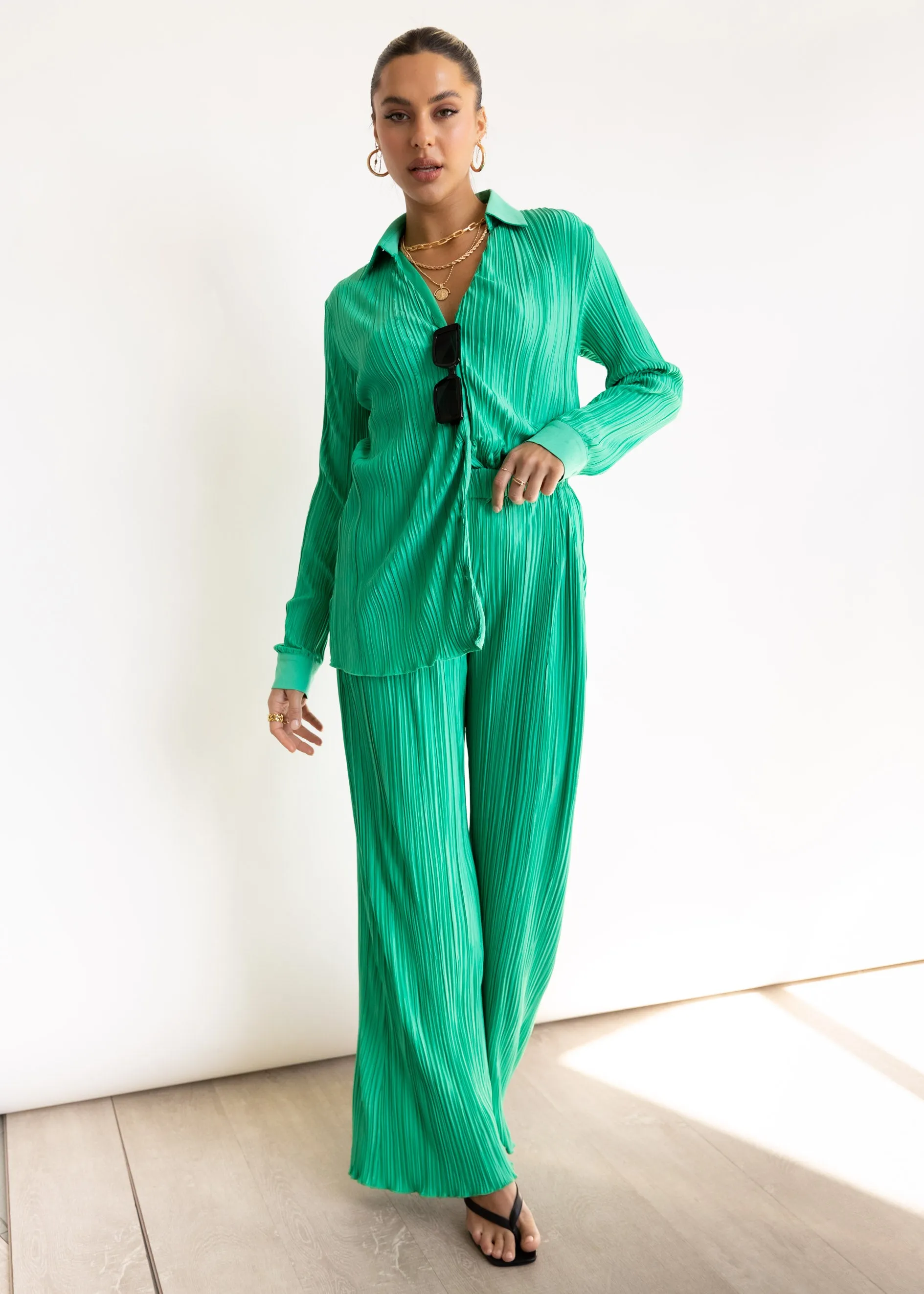 Hollins Shirt - Jade Green