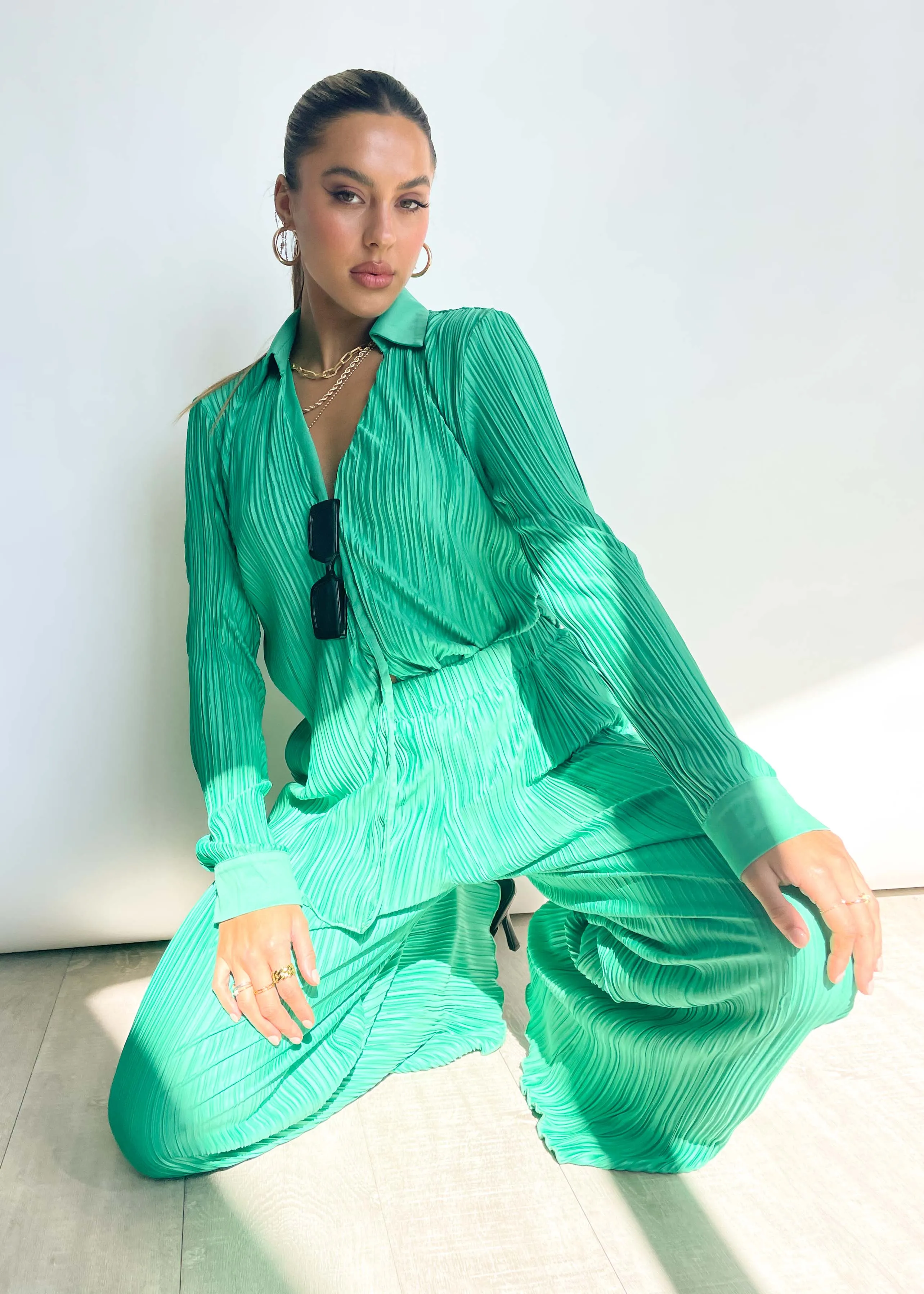 Hollins Shirt - Jade Green
