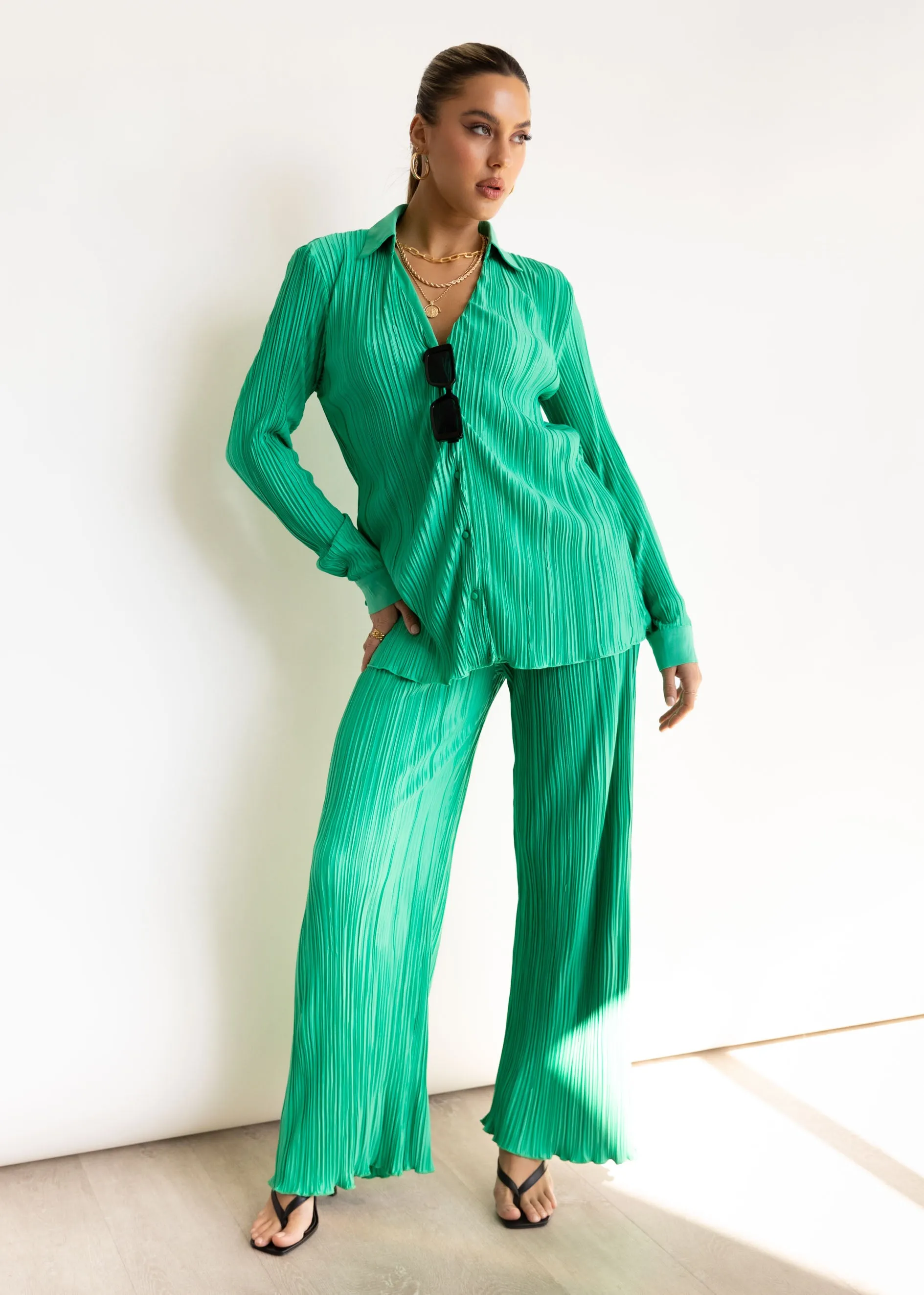 Hollins Shirt - Jade Green