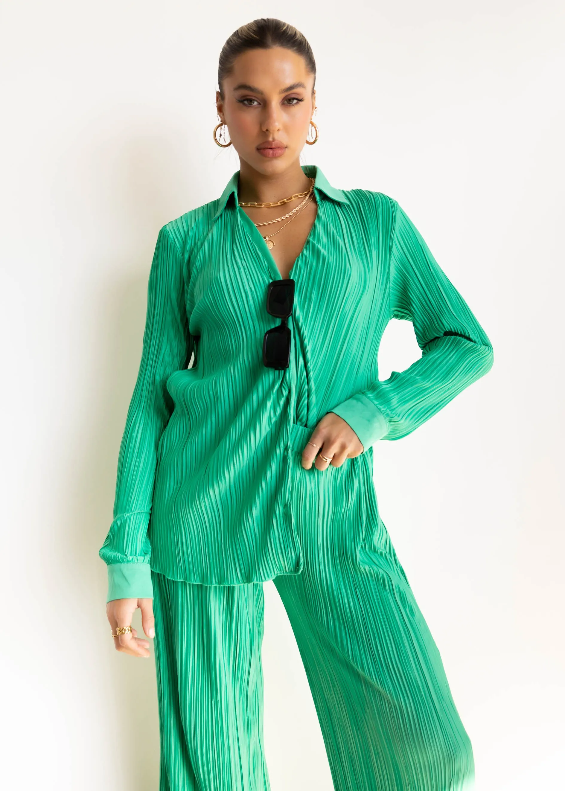 Hollins Shirt - Jade Green