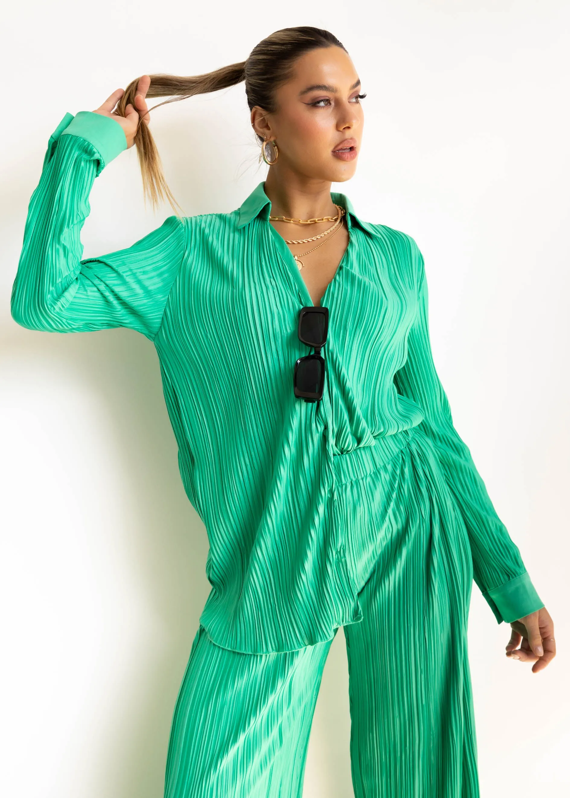 Hollins Shirt - Jade Green