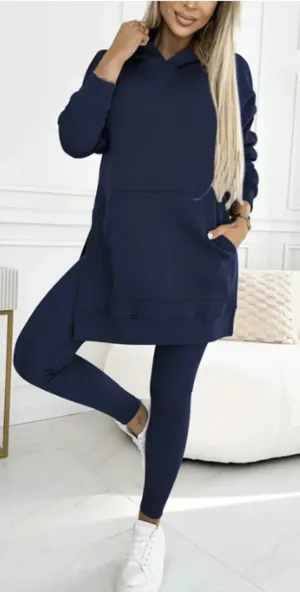 Hooded Sweatshirt and Pants Set