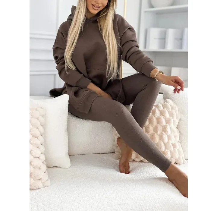 Hooded Sweatshirt and Pants Set