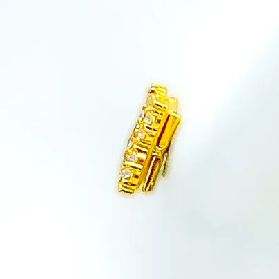 Iconic Lustrous 21k Gold CZ Earrings