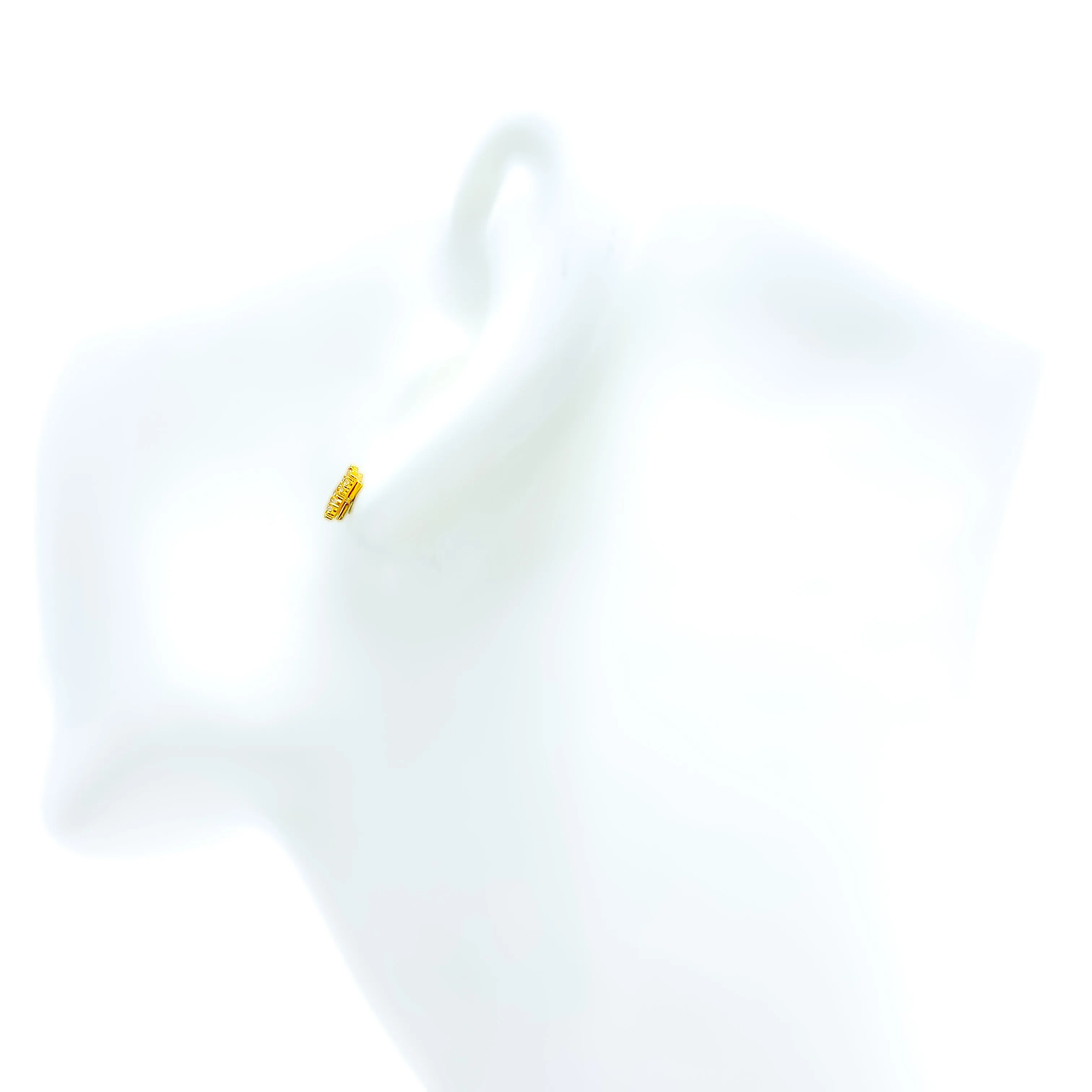 Iconic Lustrous 21k Gold CZ Earrings