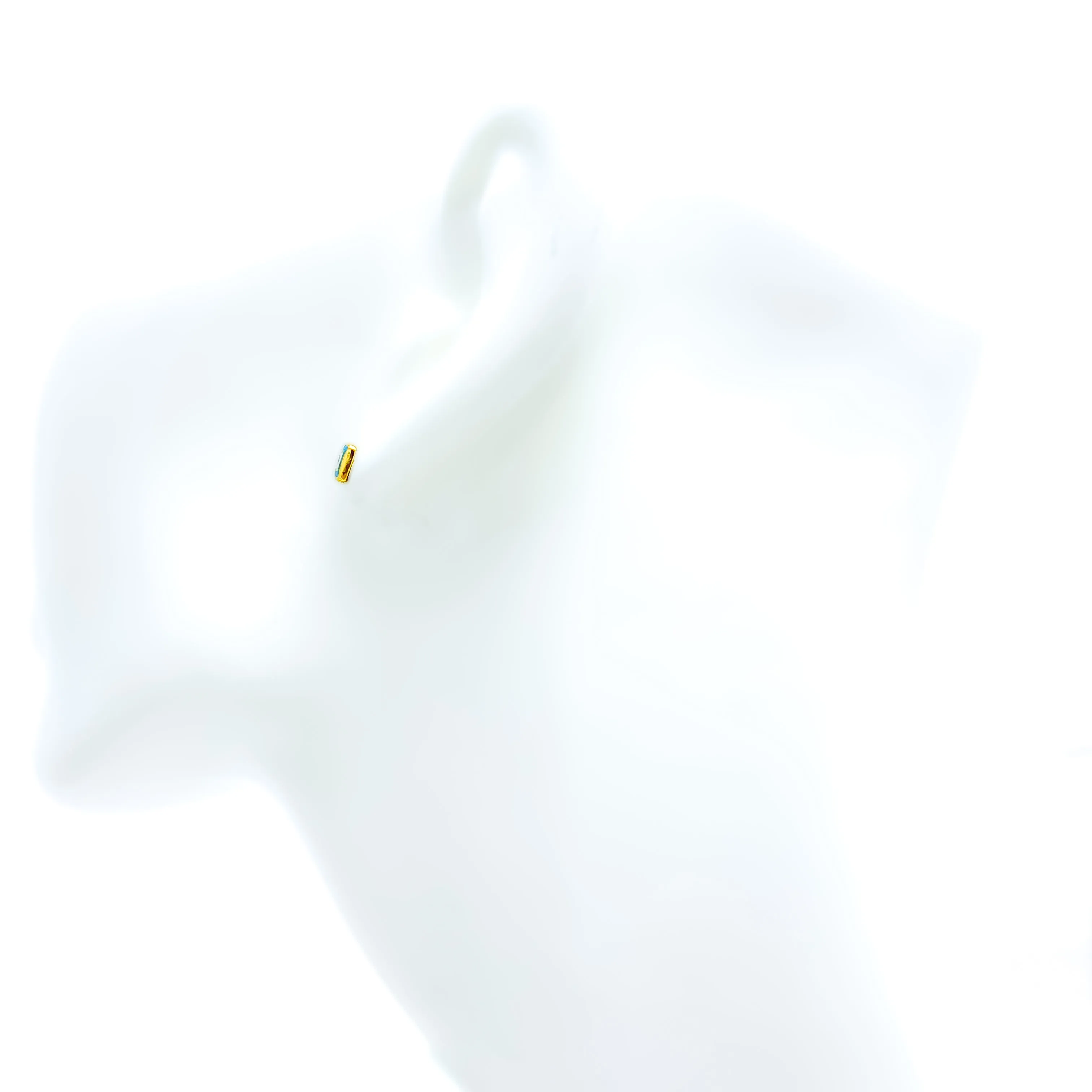 Iconic Square Evil Eye 21k Gold Earrings