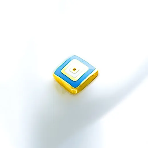 Iconic Square Evil Eye 21k Gold Earrings