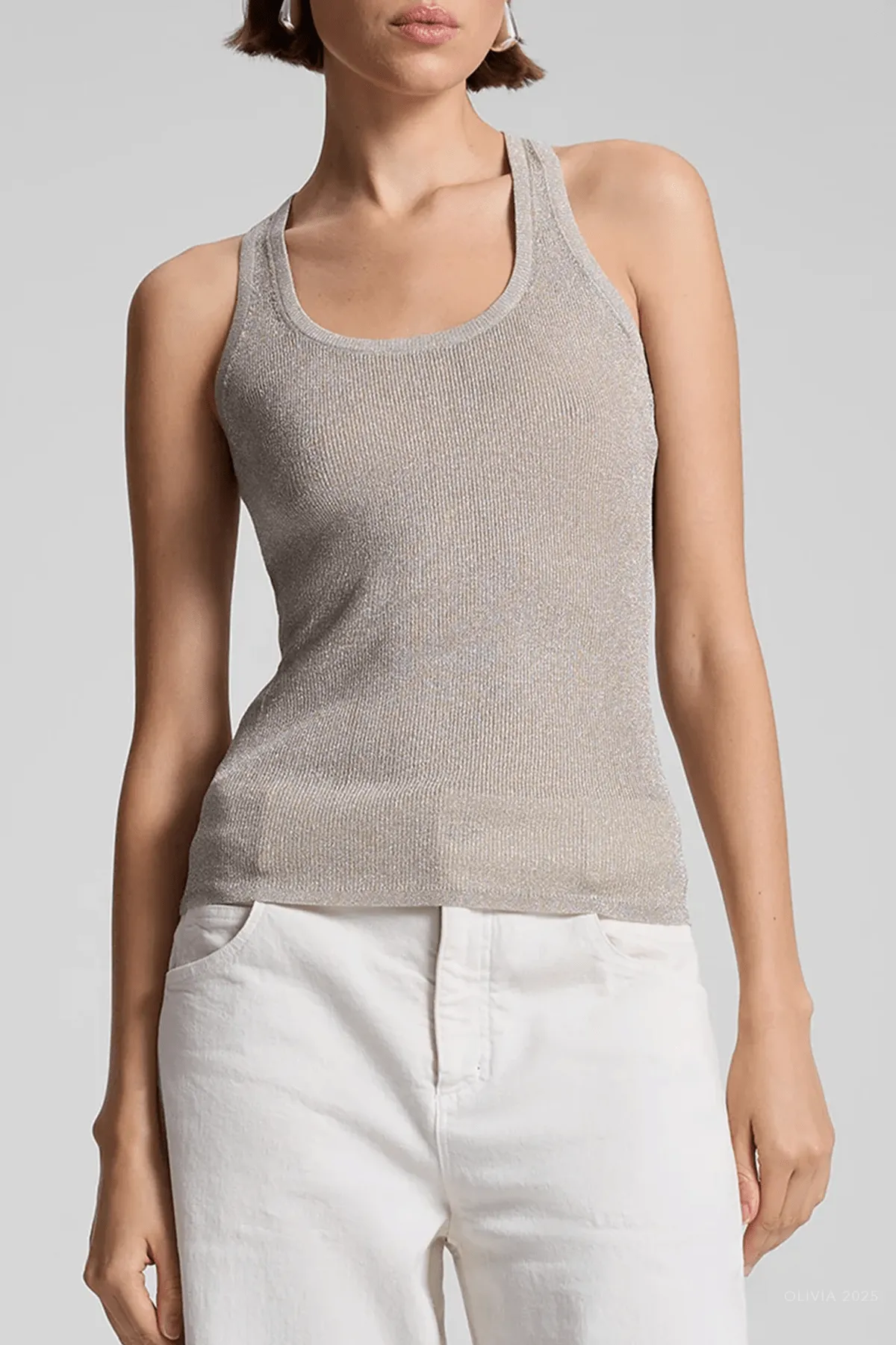 Iris Tank Top in Light Gold