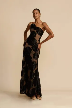 Ivy | Floral Printed One Shoulder Maxi Dress