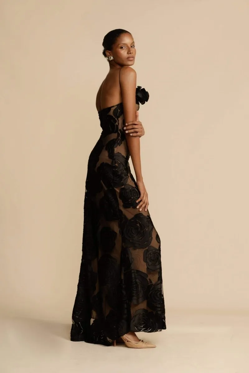 Ivy | Floral Printed One Shoulder Maxi Dress