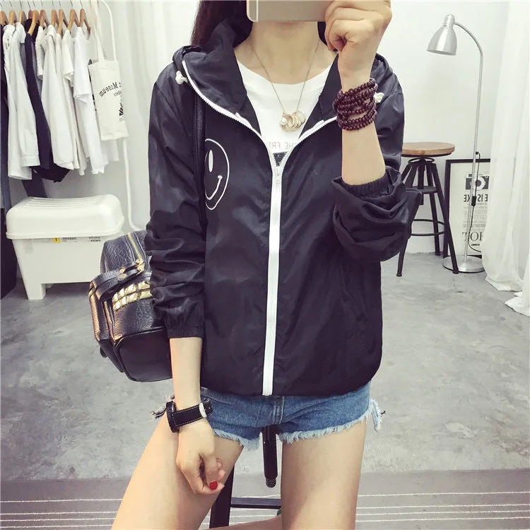 Jackets Women Jacket Women's Hooded Women Jacket Fashion Thin Windbreaker Men Outwear Women Coat