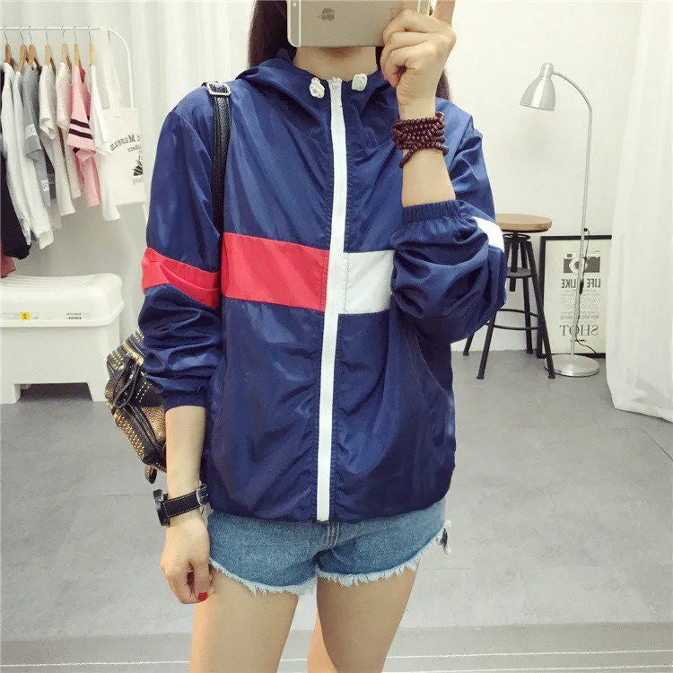 Jackets Women Jacket Women's Hooded Women Jacket Fashion Thin Windbreaker Men Outwear Women Coat