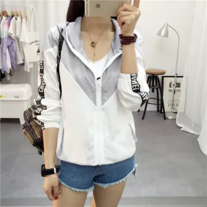 Jackets Women Jacket Women's Hooded Women Jacket Fashion Thin Windbreaker Men Outwear Women Coat