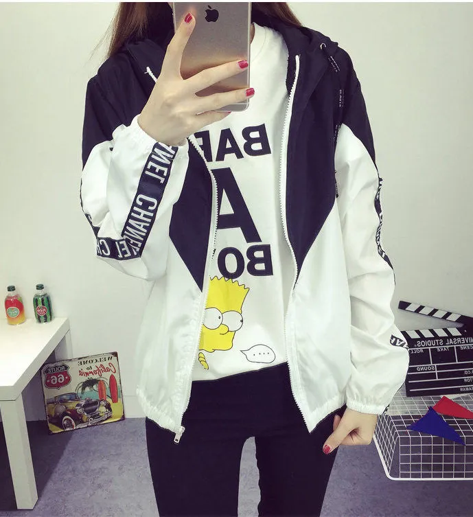 Jackets Women Jacket Women's Hooded Women Jacket Fashion Thin Windbreaker Men Outwear Women Coat