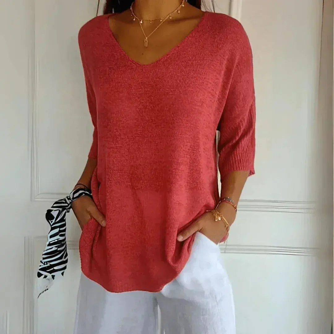 Jaja | Slimming V-Neck Top