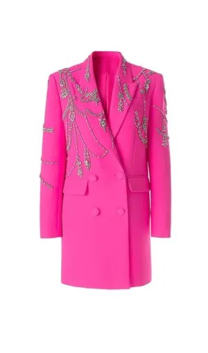 Jessica Bara Sonya Crystal Blazer Mini Dress