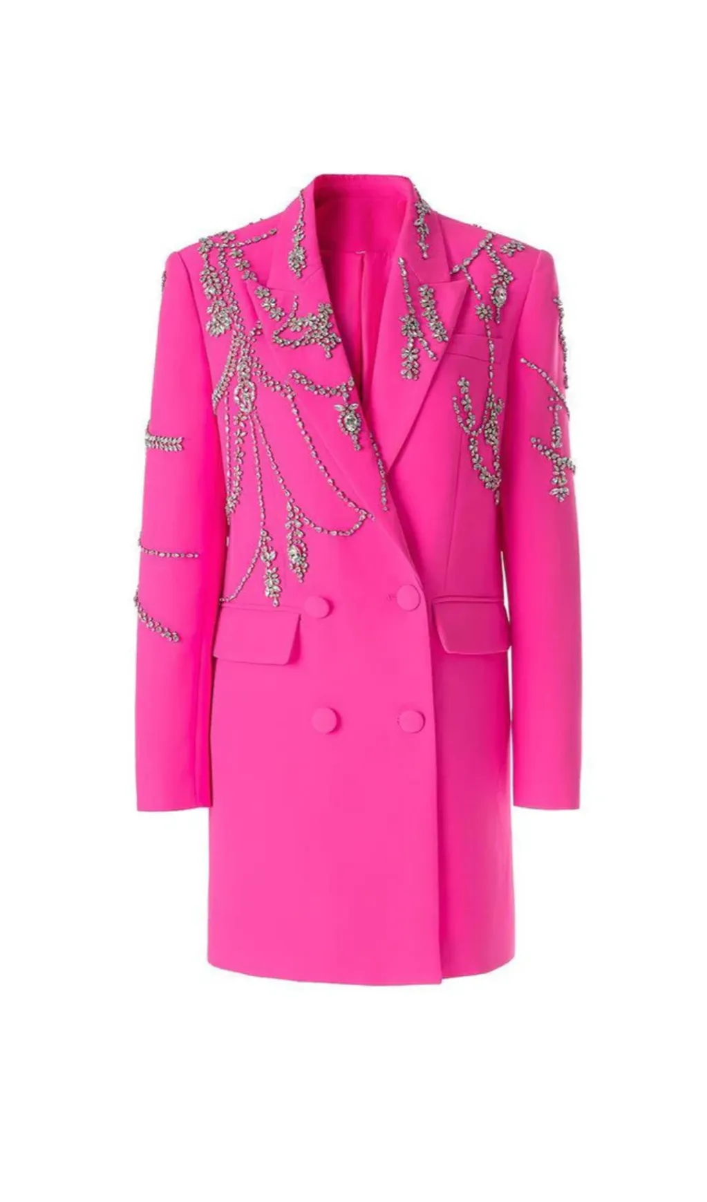 Jessica Bara Sonya Crystal Blazer Mini Dress