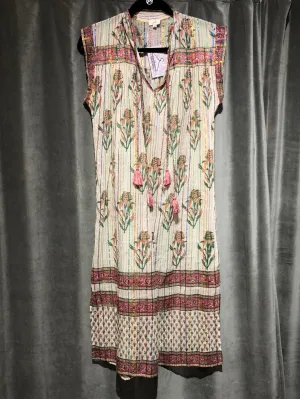 Joshi Cap Sleeve Sheer Floral Sparkle Coverup