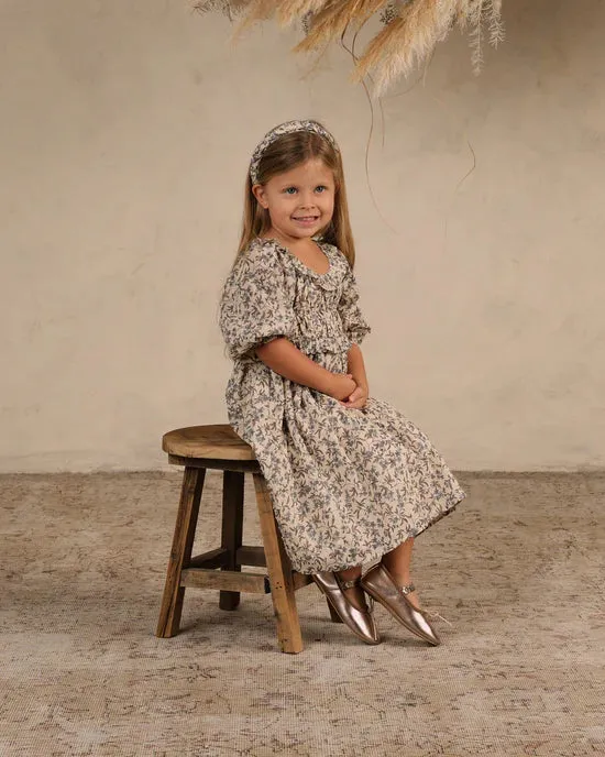 Junie Dress Vintage Blue Floral - Noralee