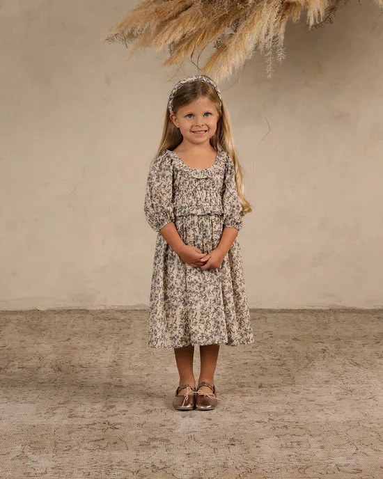 Junie Dress Vintage Blue Floral - Noralee