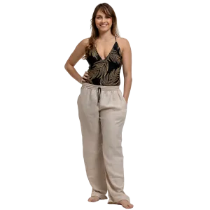Kali Linen Pants - Beige