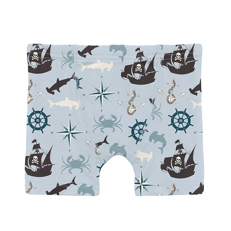 KicKee Pants Boxer Briefs - Illusion Blue Pirate Adventure