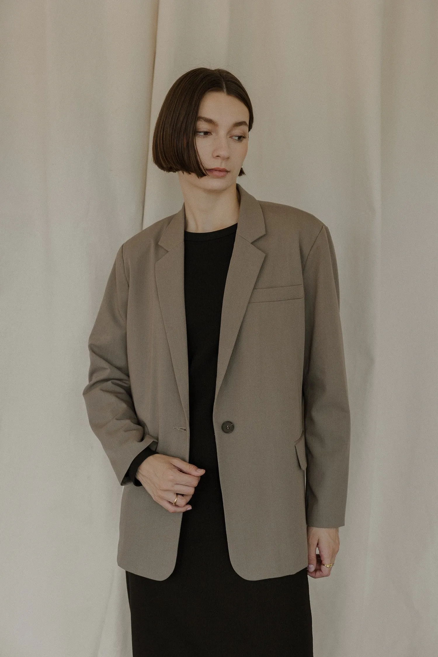 Kingsley Oversized Blazer -  Khaki