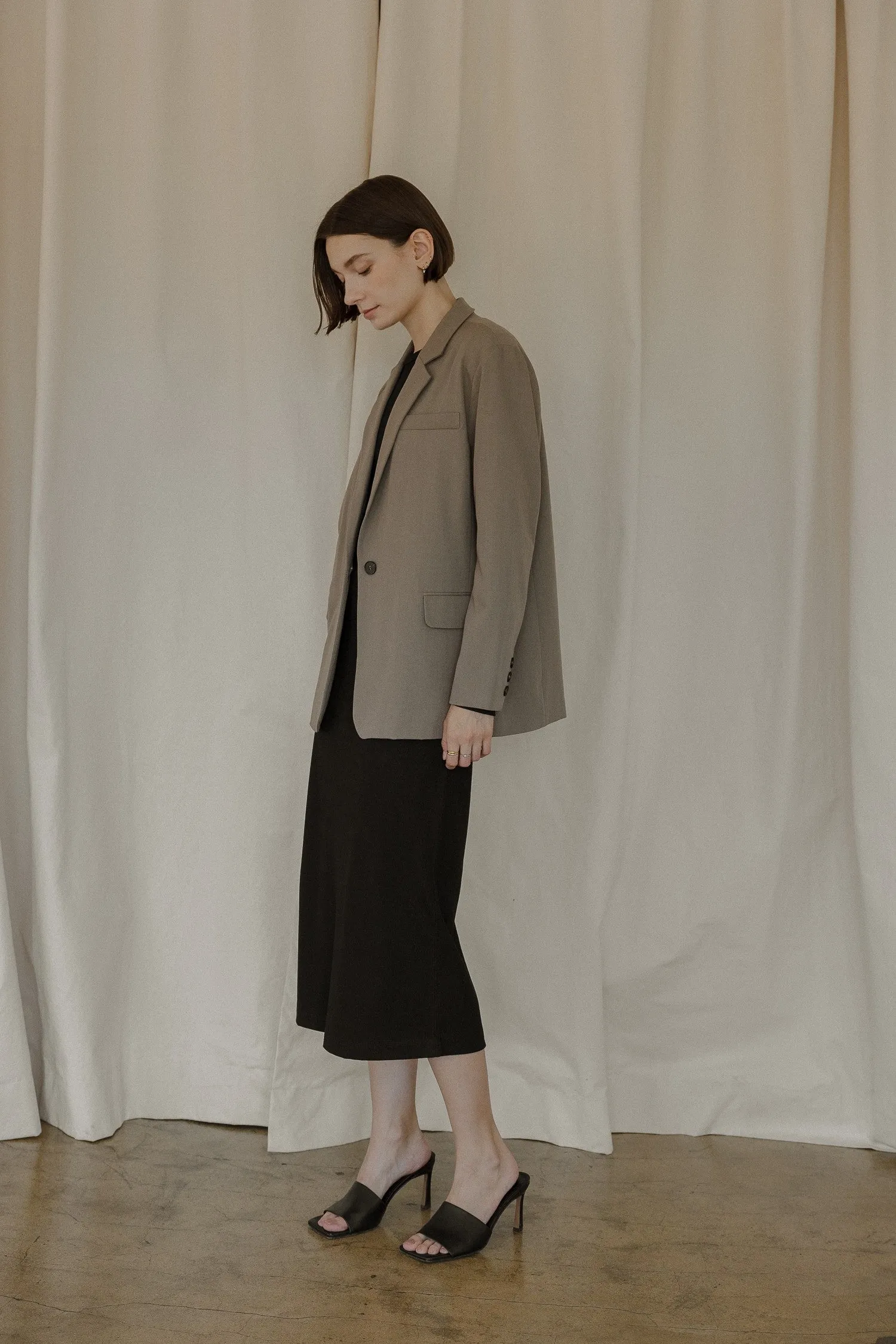 Kingsley Oversized Blazer -  Khaki