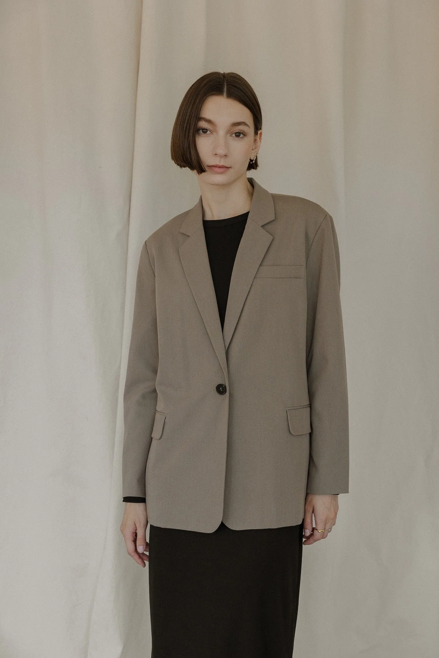 Kingsley Oversized Blazer -  Khaki