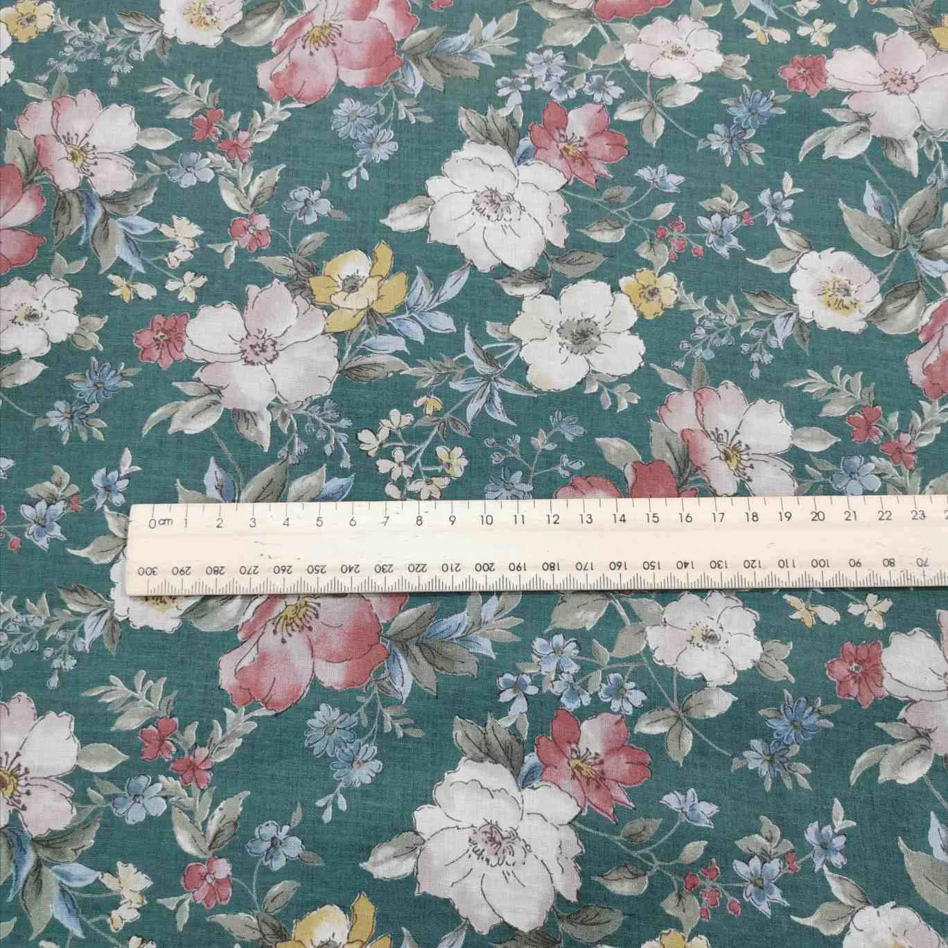 Kokka Cotton Linen Cosmo, Viridian
