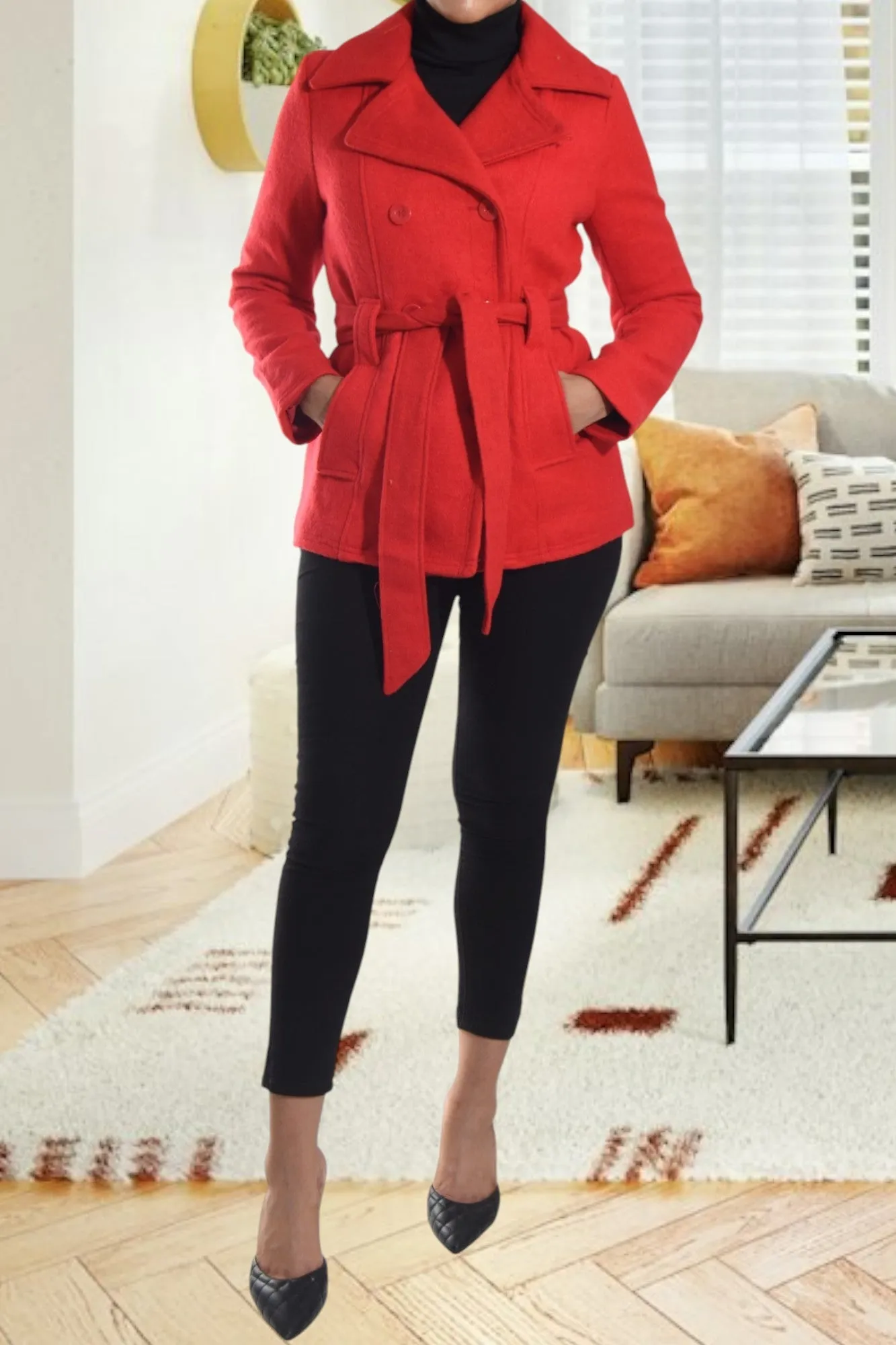 Ladies Black And Cream Blazer Coat