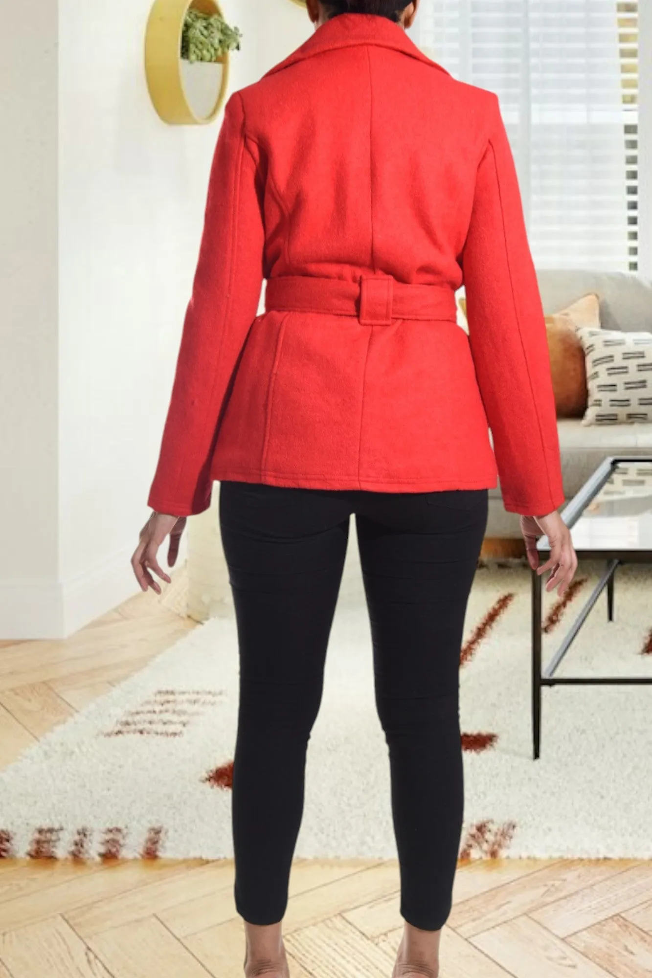 Ladies Black And Cream Blazer Coat