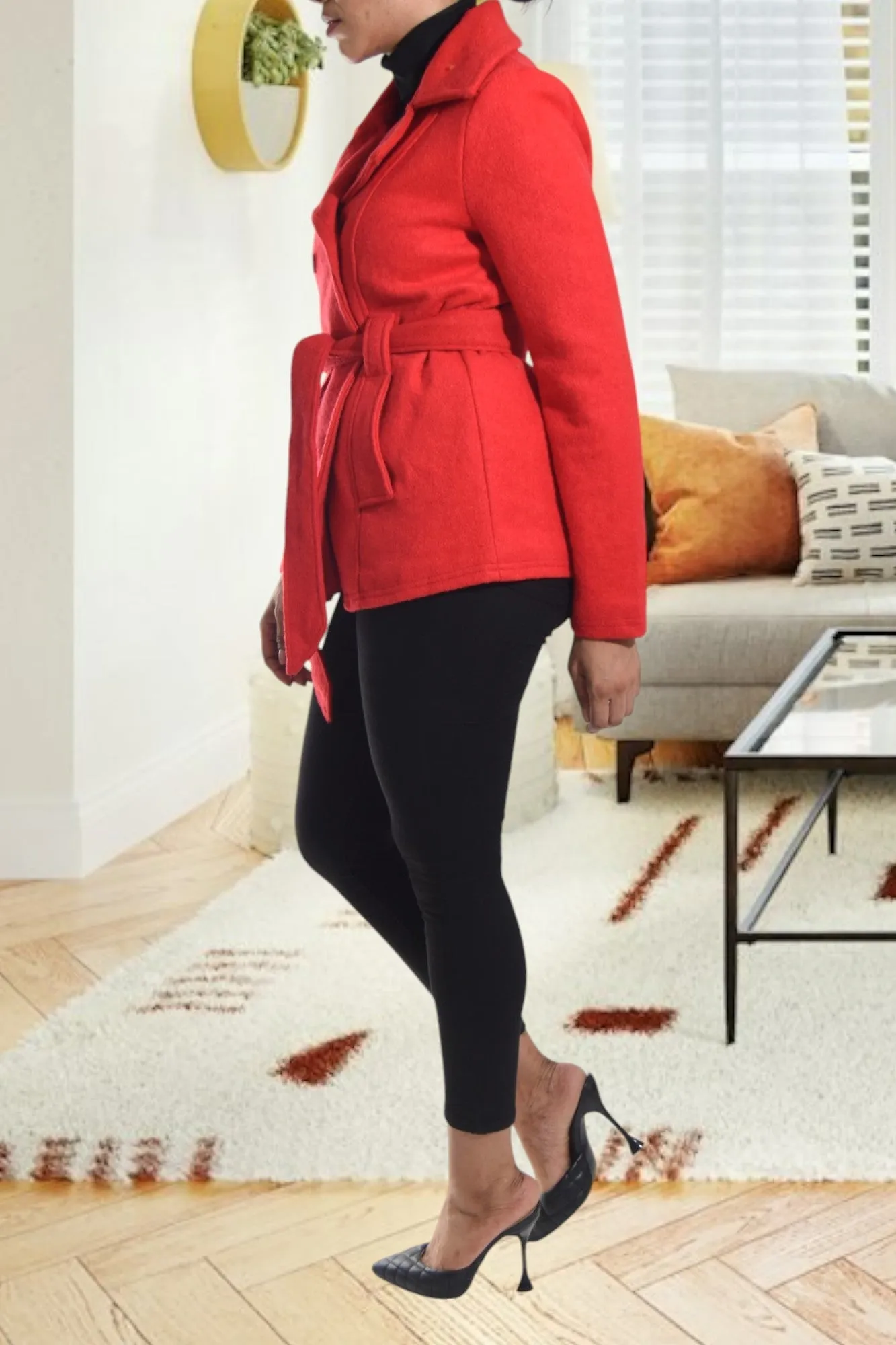 Ladies Black And Cream Blazer Coat