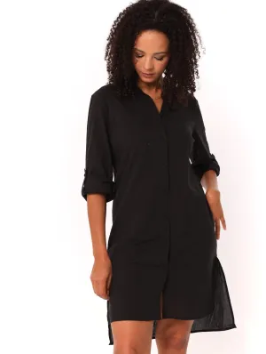 Ladies Soft Voile Shirt - Black