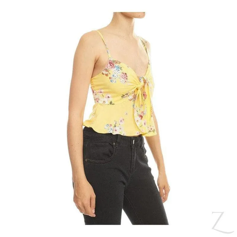 Ladies Strappy All-Over Print Top | "Oola"