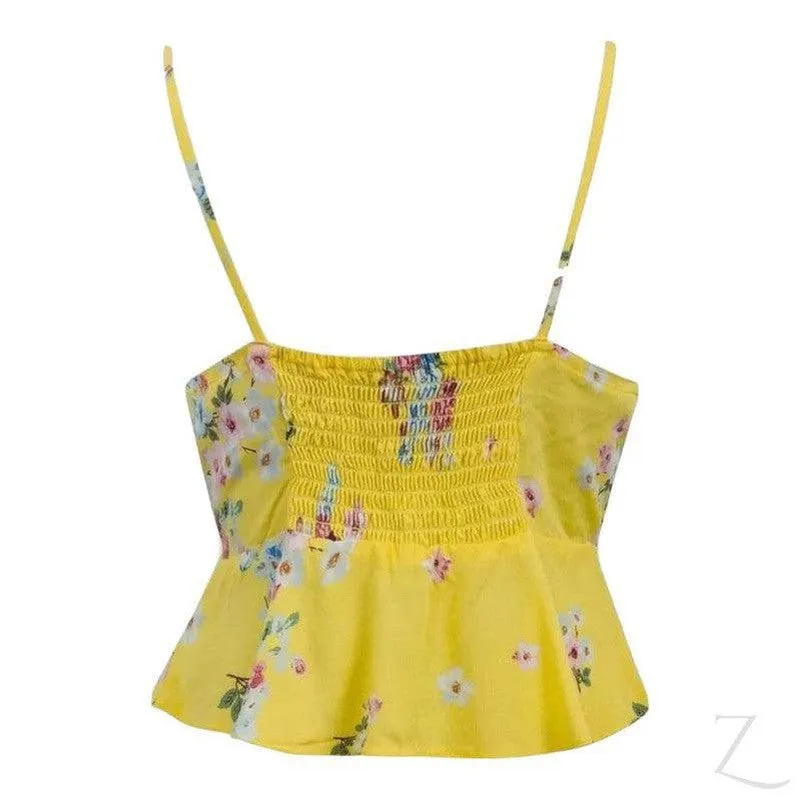 Ladies Strappy All-Over Print Top | "Oola"